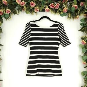 White House Black Market Mixed Stripe Tee